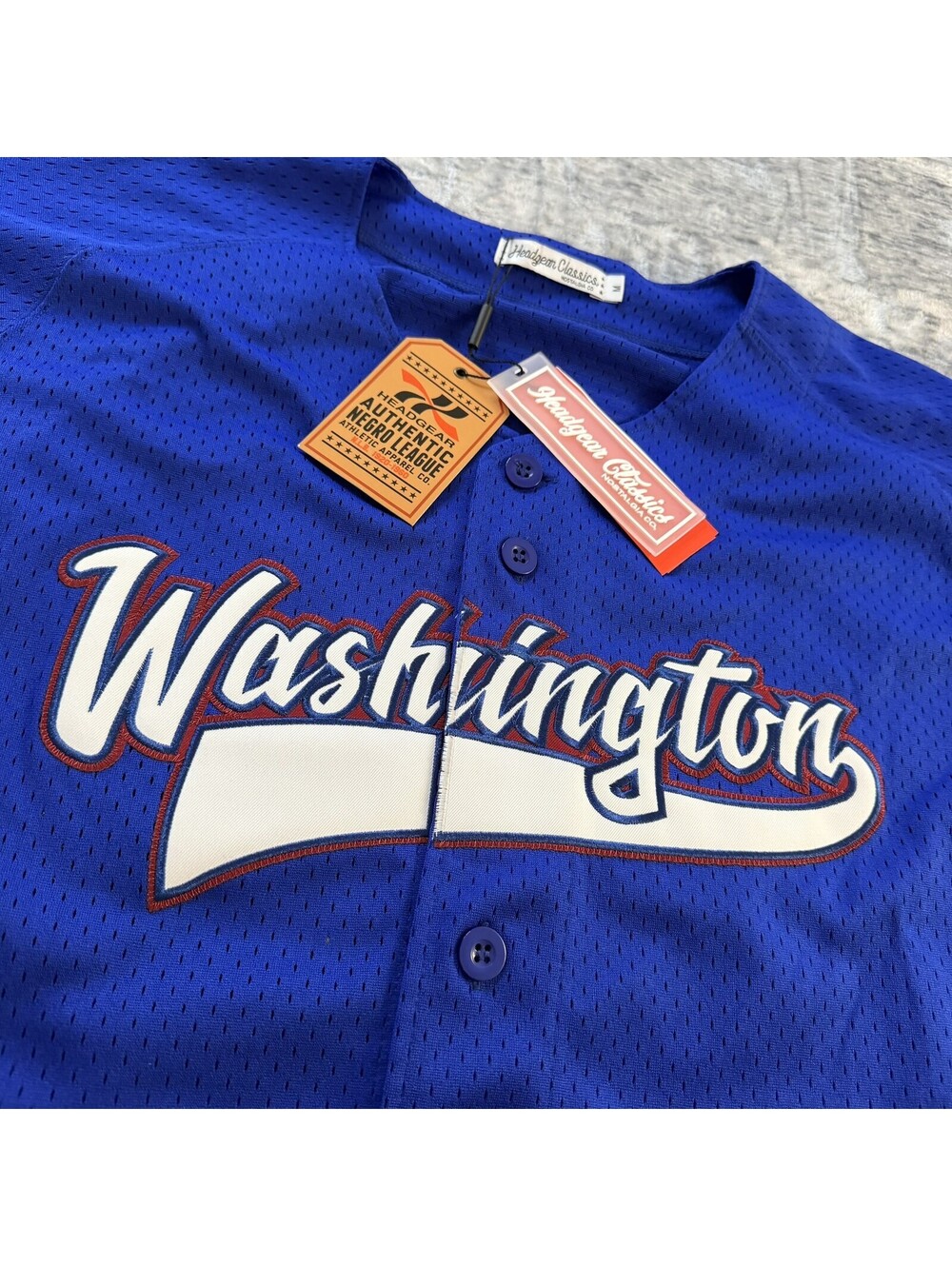Headgear Classics Washington Black Senators 1938 Negro League Baseball Jersey M
